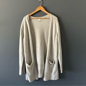 Women's Gray Open Front Sweater